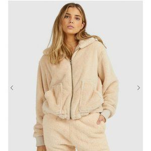 Billabong BNWT Always Cozy Jacket Zip Up Fleece Sweater Womens Size Small